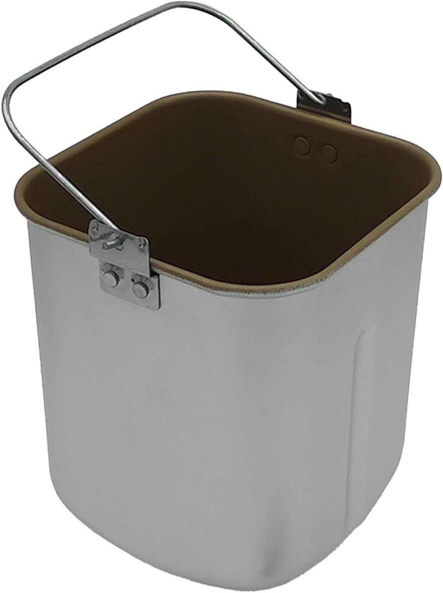 Broodmachine Emmer - Bakpan Vervanging - Zelf Brood Maken - Antiaanbaklaag - 143x143x194 mm - Zwart