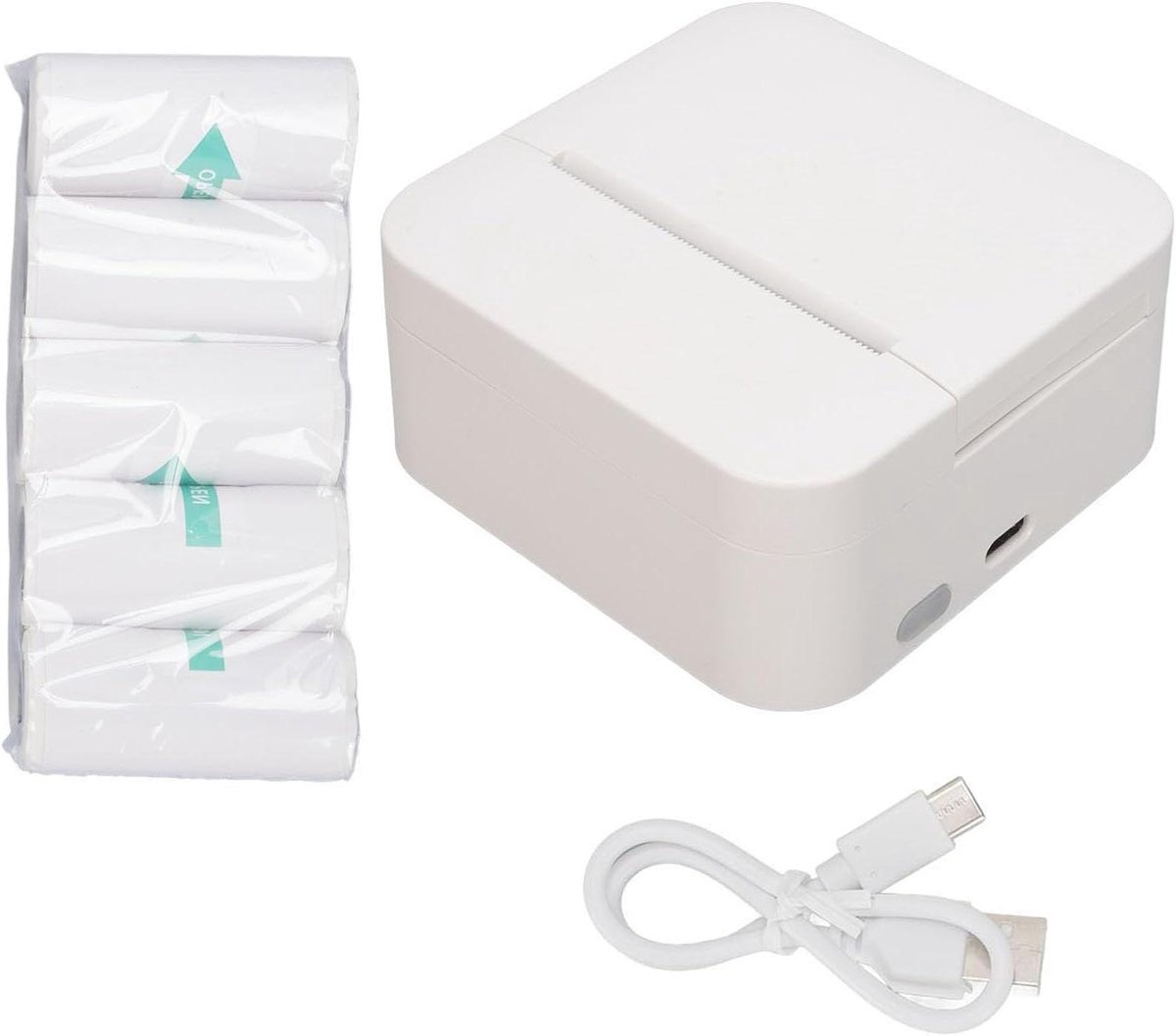 Draagbare Printer - Mini Printer - Notities Printen - Draadloze BT Verbinding - 57 x 30 mm Papier - Zwart