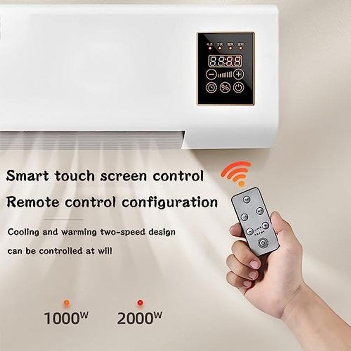 Mini Airco - Koelunit - Klimaatbeheersing - Fluisterstil - Compact - Wit — afbeelding 5