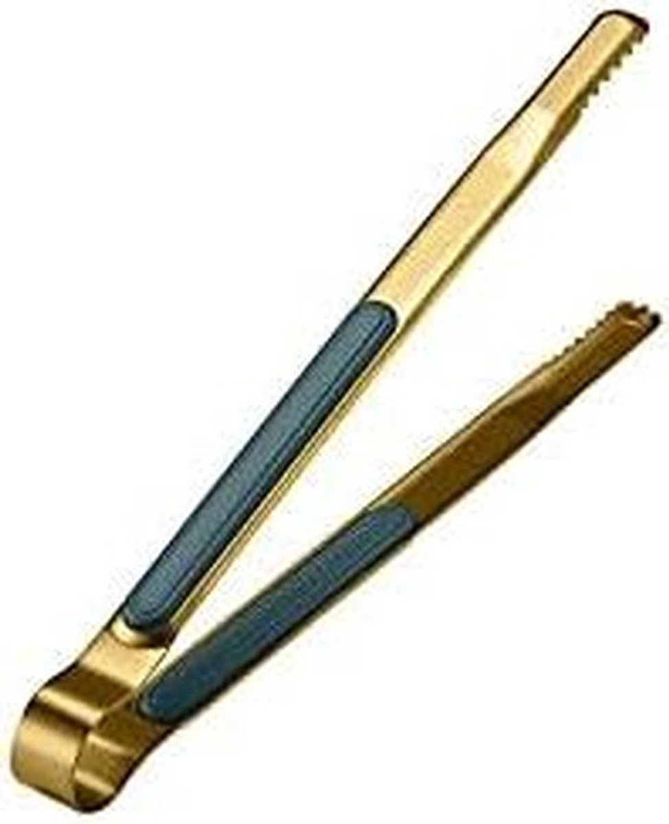 Keuken Tang - Serveertang Voedsel - Eten Bereiden - Antislip Grip - Medium - Goud