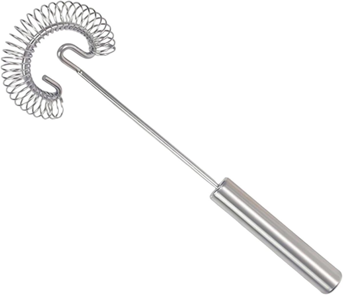 Kleine Garde - Spiraal Klopper - Roeren en Mengen - Ergonomische Greep - 27 cm - Zilver