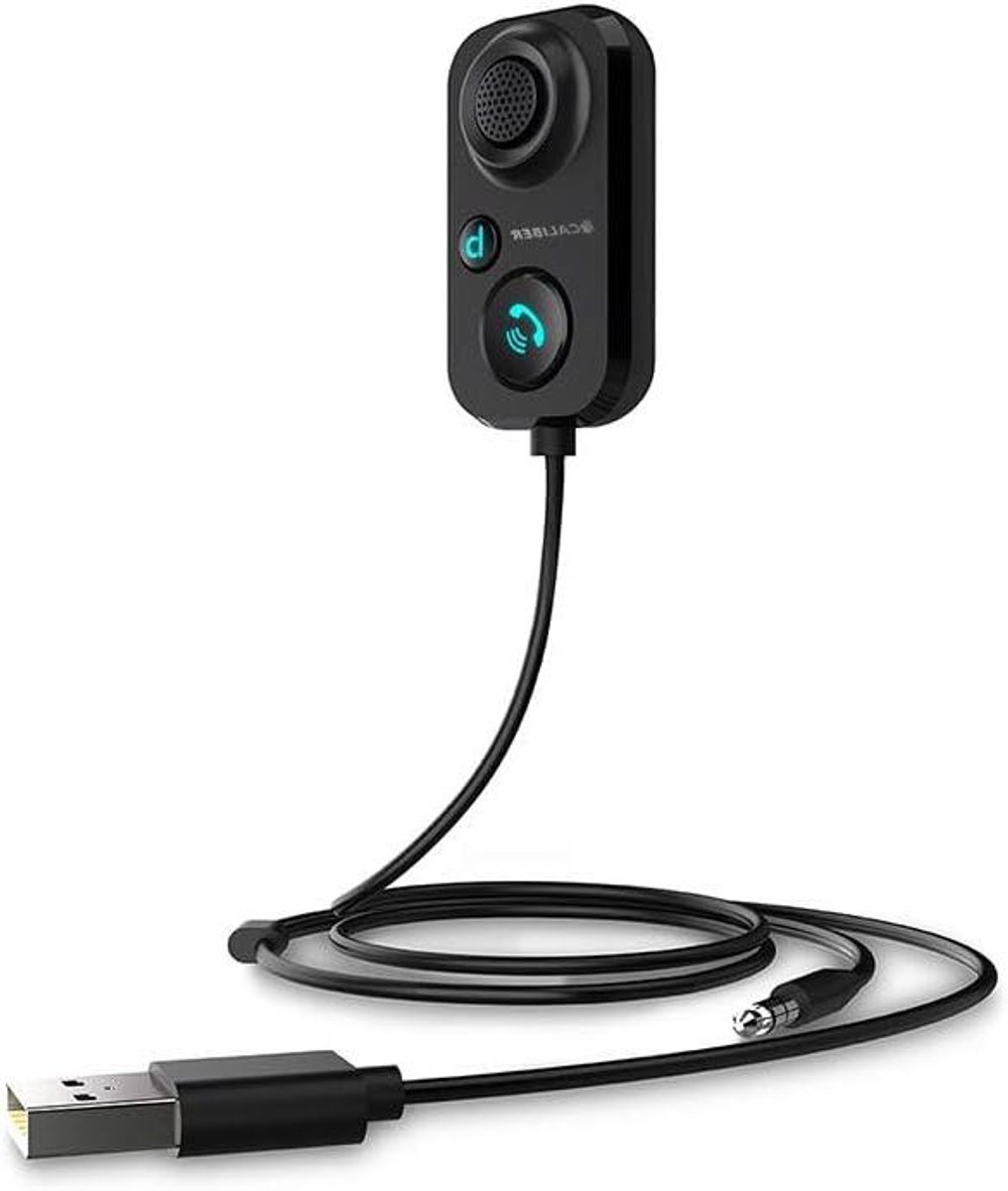 Bluetooth Ontvanger - Carkit Audio - Muziek Afspelen - Handsfree Bellen - 35 mm Jack - Zwart