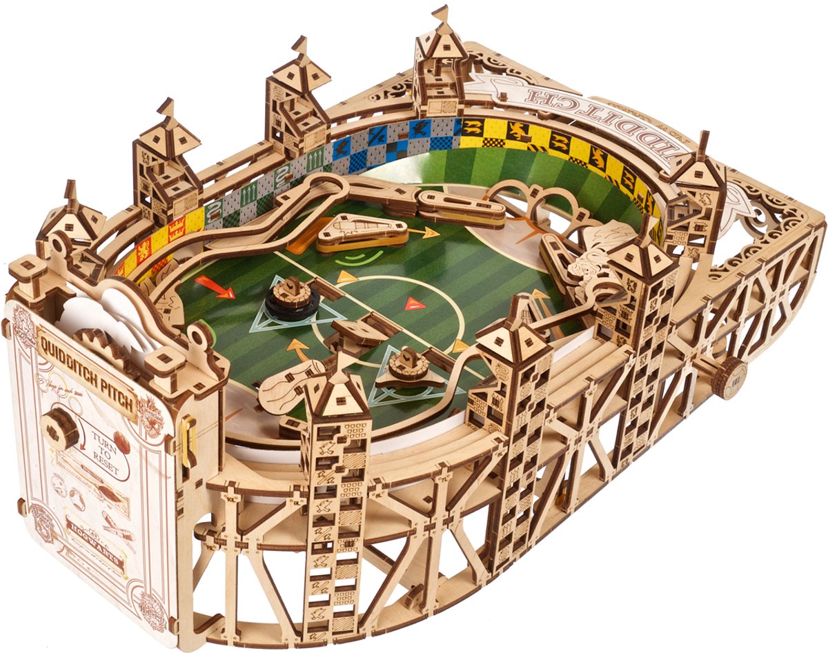 UGEARS 3D Modelbouw - Quidditch™ Pinball - Harry Potter™ - Mechanisch Bouwpakket Hout - Educatief Speelgoed — afbeelding 11