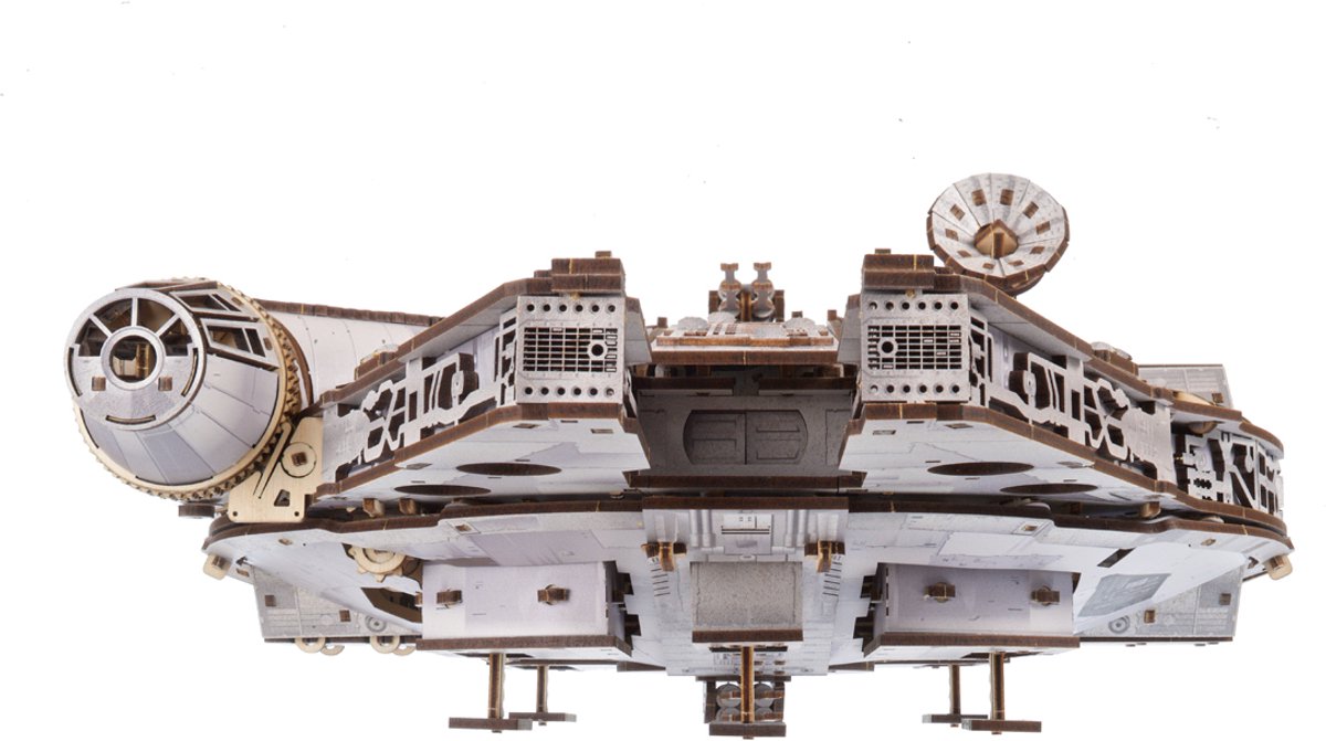 UGEARS 3D Modelbouw - Millenium Falcon - Star Wars - Mechanisch Bouwpakket Hout - Educatief Speelgoed — afbeelding 12