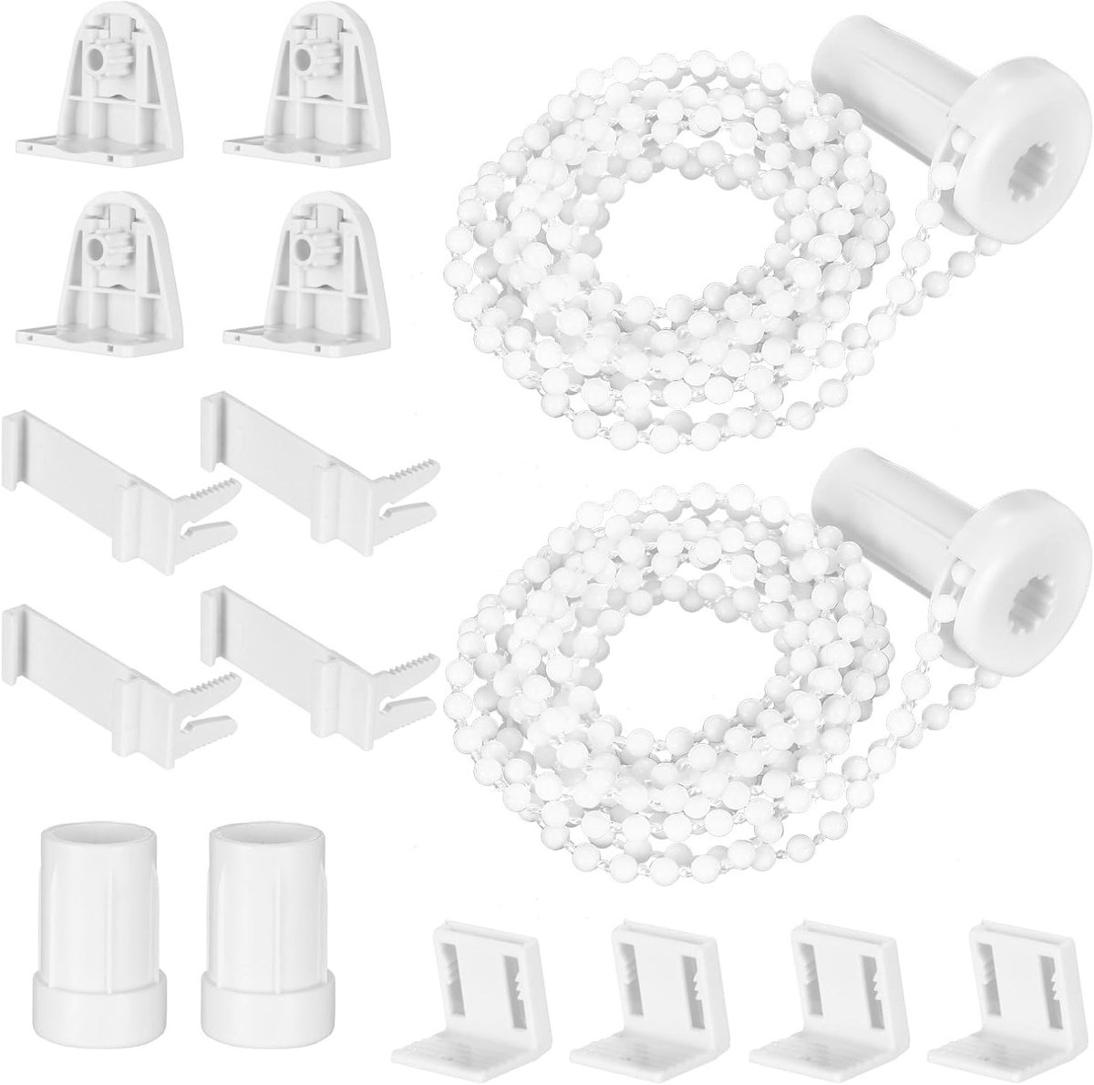 2-delige Rolgordijnbevestiging zonder boren, 17mm Klemhouder voor verduisteringsgordijnen, Klemhouder voor dubbel rolgordijn en raamdecoratie accessoires