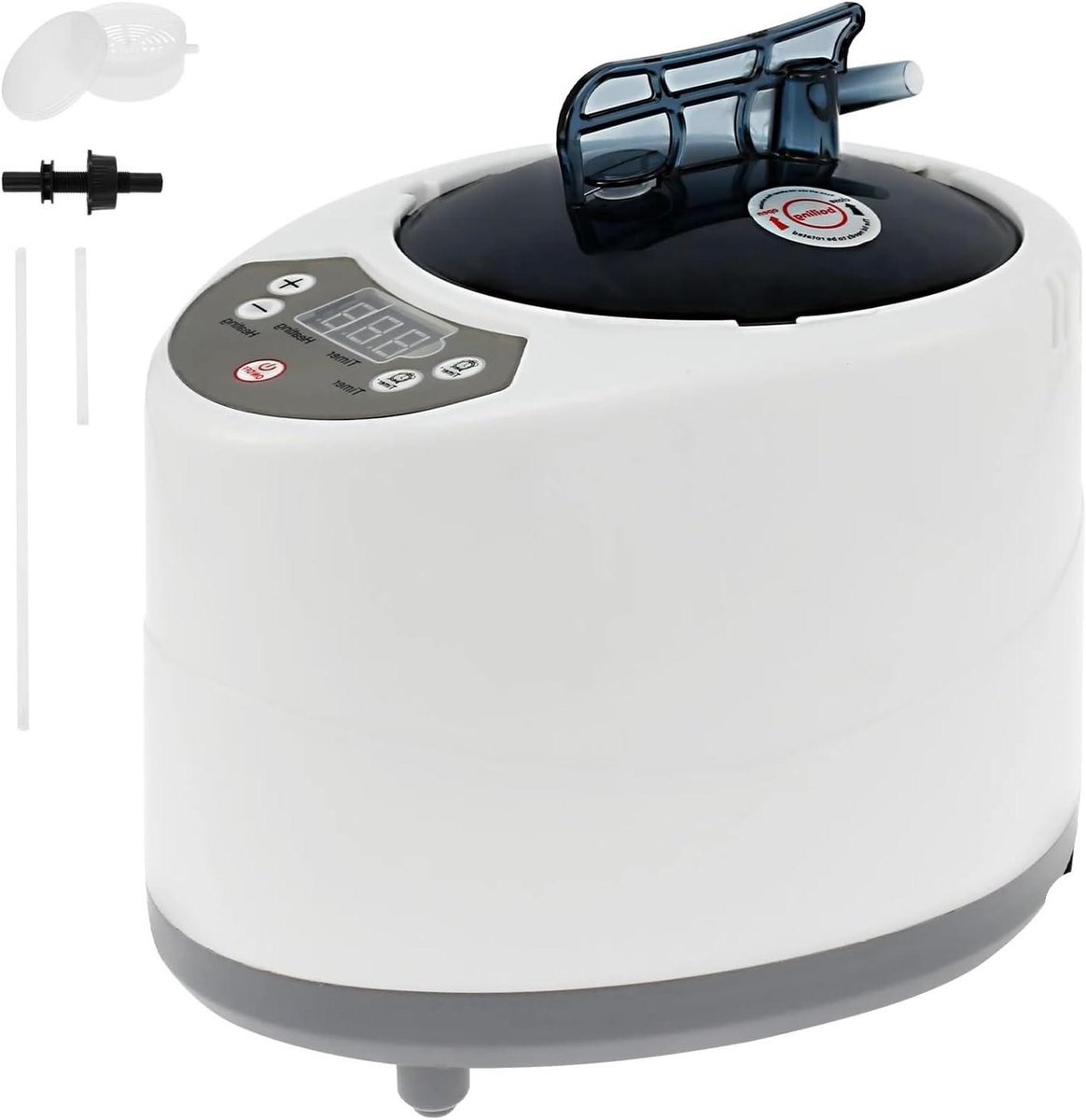 Stoomgenerator - Sauna Pot - Ontspanning thuis - Digitale instellingen - 2.0L inhoud - Zilver