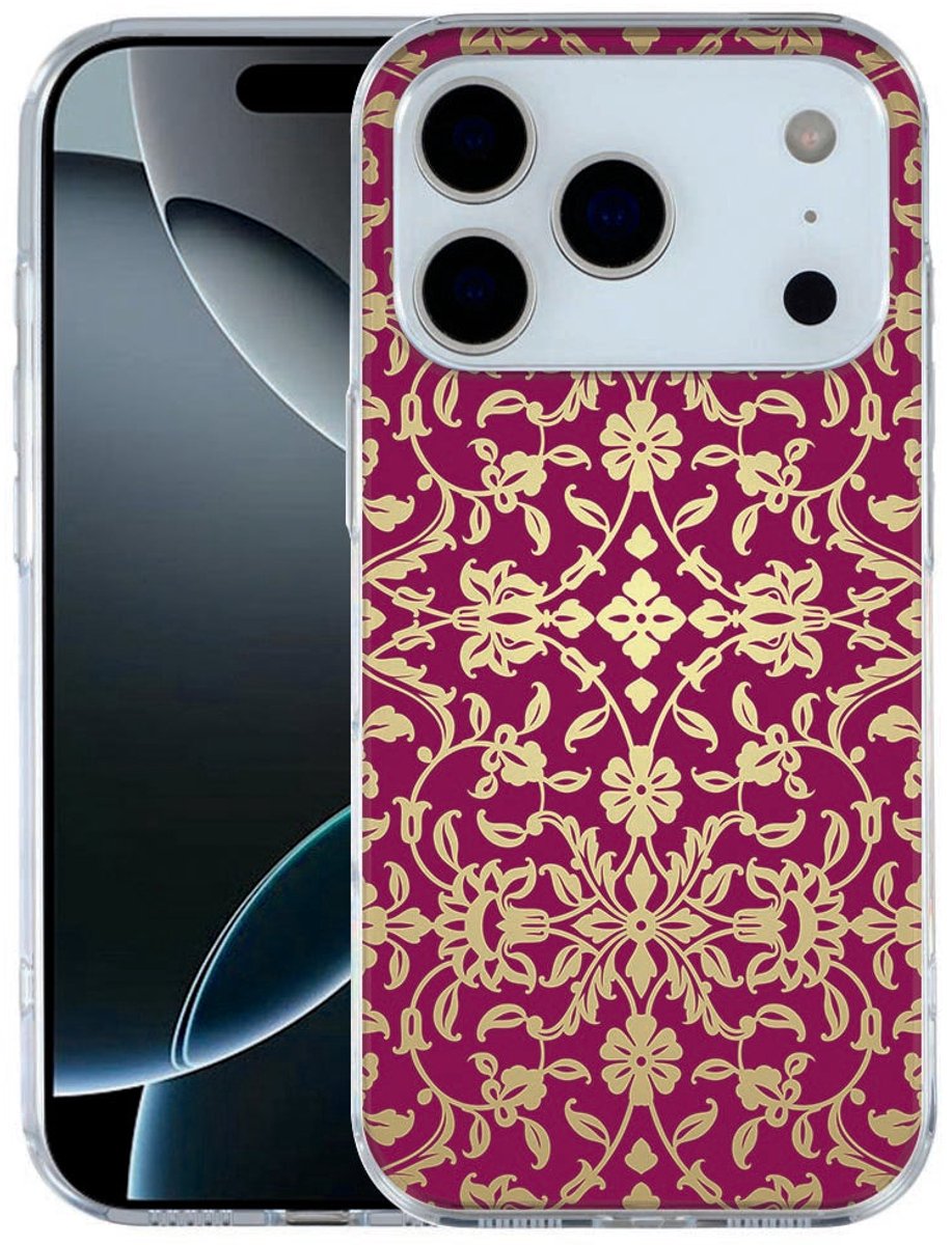 Apple iPhone 17 Pro Softcase Back cover Barok Pink