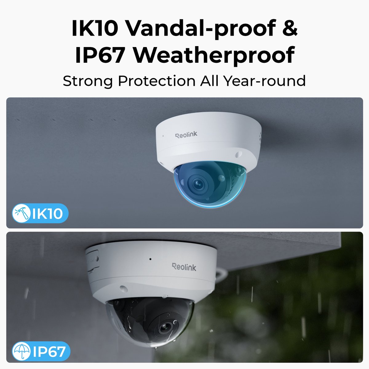 Reolink 4K/8MP PoE IP-beveiligingscamera, turret-bewaking, kleurennachtzicht met 3000K spots, IK10 vandalismebestendig, persoons-/voertuig-/huisdierdetectie, tot 512 GB microSD-kaart, geen PT-ondersteuning – foto 2