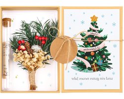 Unieke Dried Flowers Gift Box met Test Tube - Creatieve Verpakking voor Geld en Vouchers als Kerst- en Nieuwjaarsgeschenk voor Familie en Vrienden