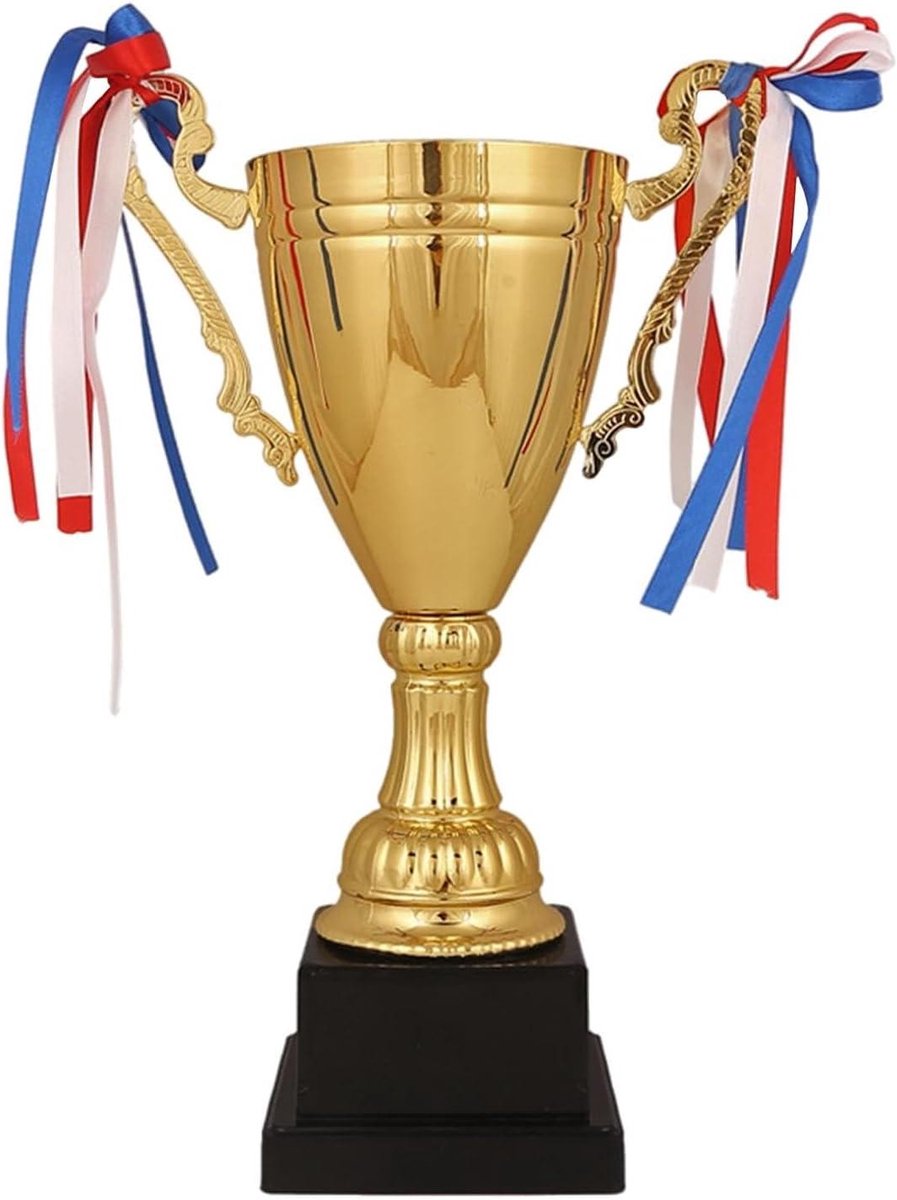 Trofee Beker - Winnaar Prijs - Sportevenementen Vieren - Symbolisch Succes - 38 Cm Hoog - Goudkleurig