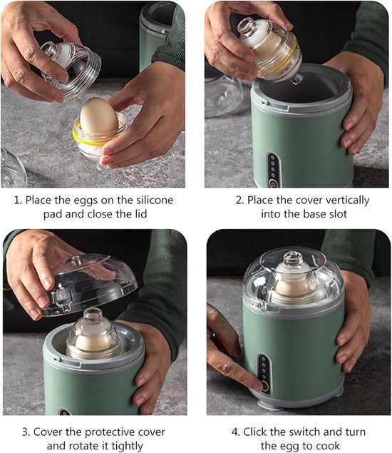 Elektrische eiermixer - Eierkoker maker - Snel eieren mixen - Automatische homogenisatie - 15W Vermogen - Wit — afbeelding 5