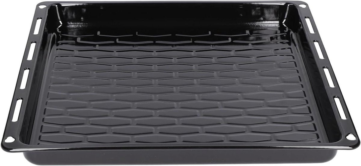 Bakplaat - Ovenplaat - Bakken in oven - Geëmailleerd metaal - 398 x 380 mm - Zwart