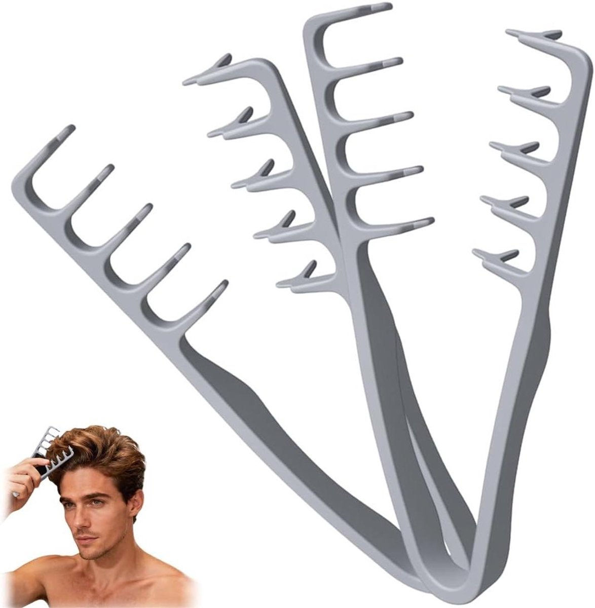 Textuur Kam - Styling Kam - Volume Creëren - Brede Tanden - 13 cm - Zwart