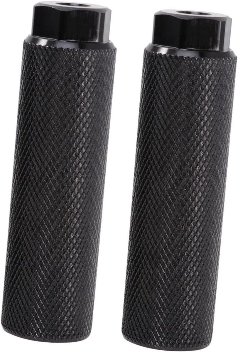 Fiets Voetsteunen - Extra Pedaal Steunen - Extra Passagier - Antislip Gekarteld - 10 cm Lengte - Zwart