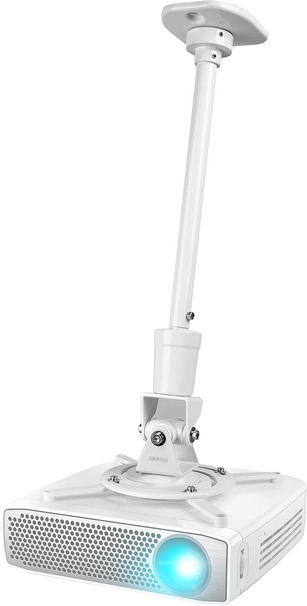 Projectorhouder - Beamersteun - Home cinema - Extra lange bevestiging - 136 kg capaciteit - Wit