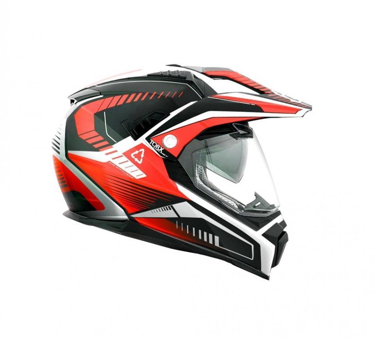 special cross quad helm met torx vizier maat xs dundee v rood 53-54cm nieuw