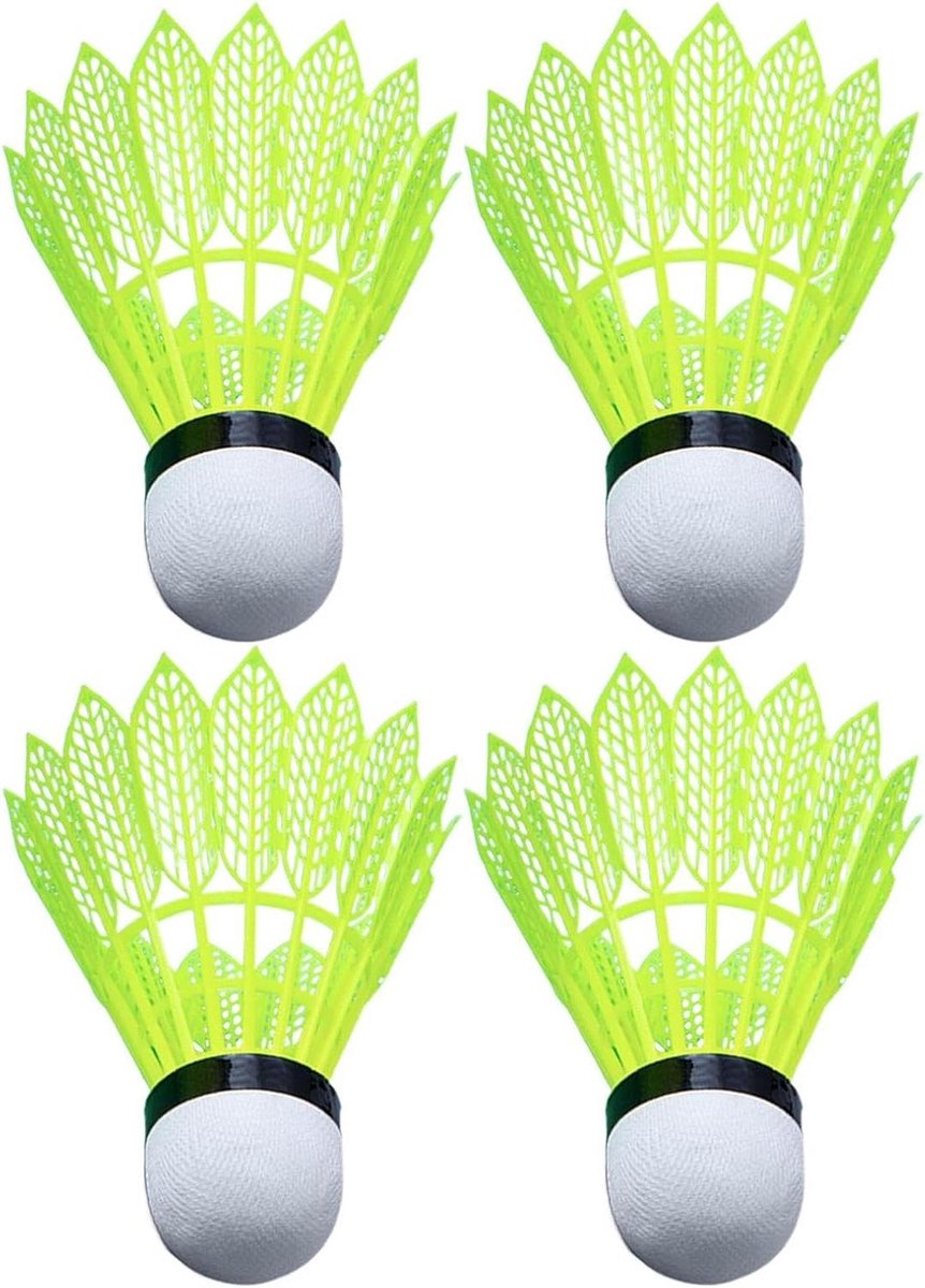 Badminton Shuttles - Verlichte ballen - Avondspel - Verbeterde zichtbaarheid - 4 stuks - Meerdere kleuren