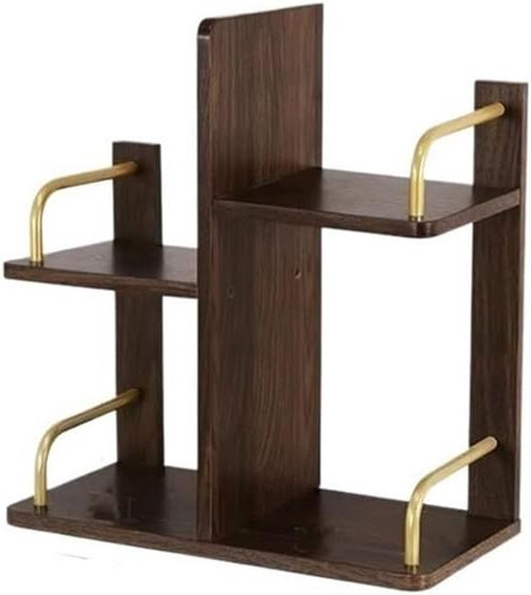 Bureauplank Organisatie - Tafel Display - Ruimte Ordenen - Open Ontwerp - 45x22x49 cm - Rustiek Bruin