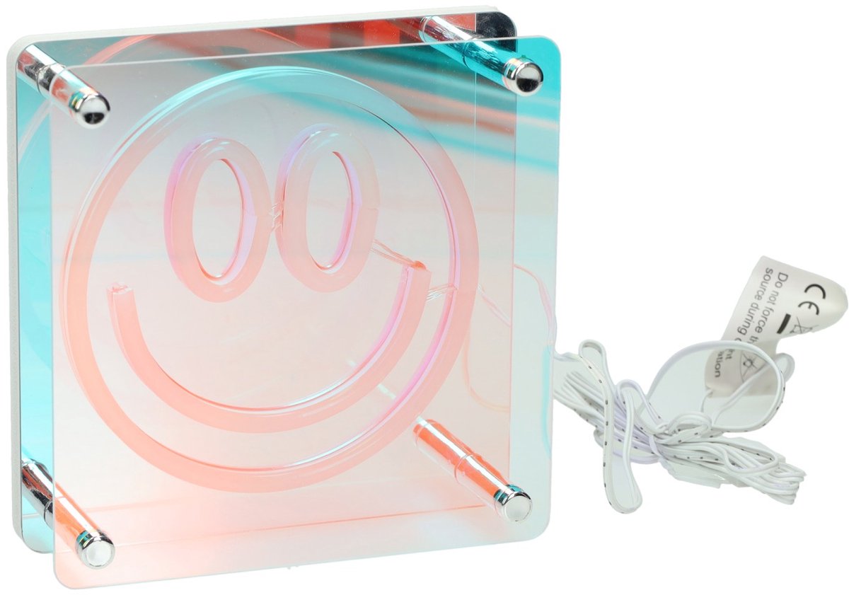 LED Neon Lamp Happy Face 15x15 cm