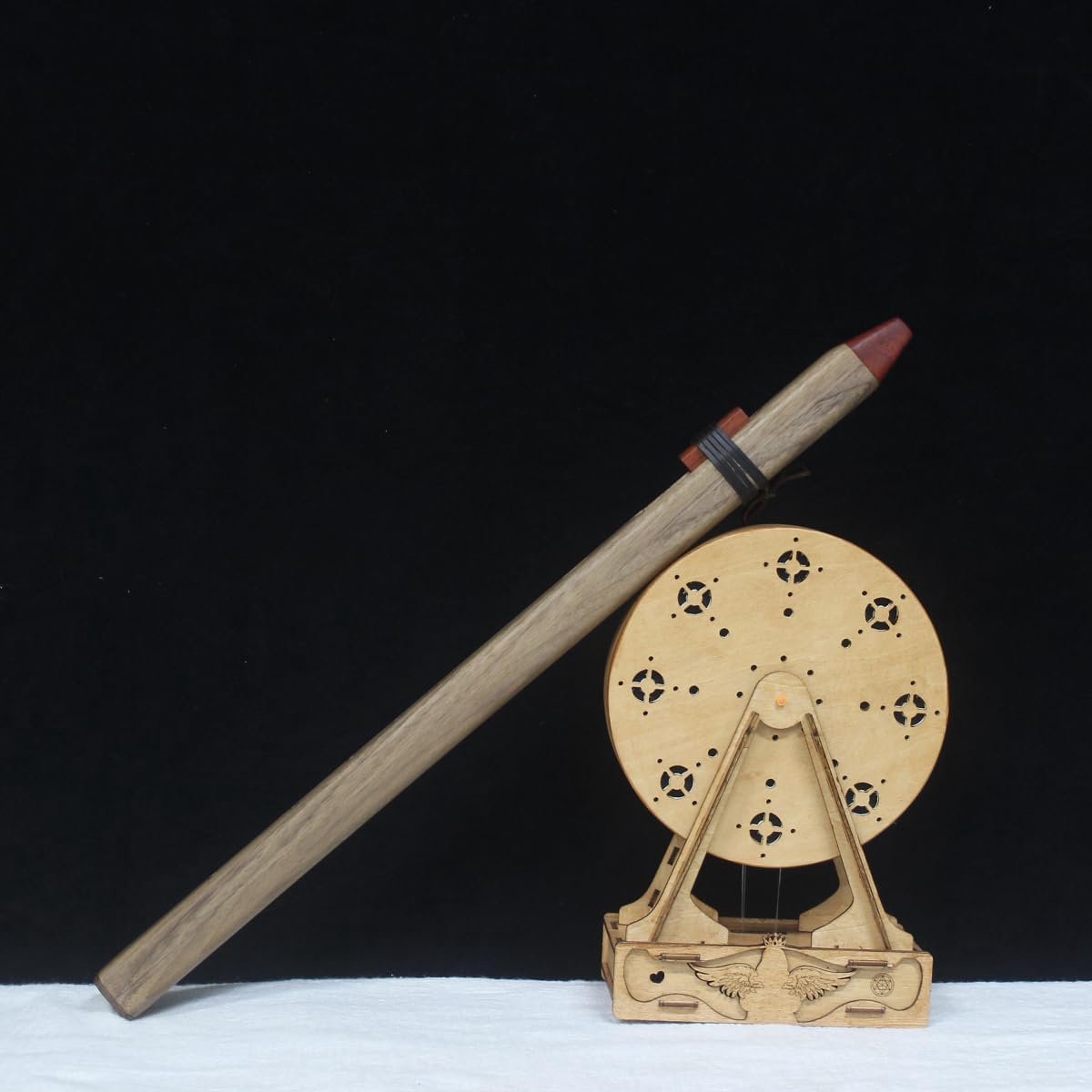 Houten Fluit - Inheemse Fluit - Muziek Maken - Chinese Bamboe Schaal - 53 cm - Bruin