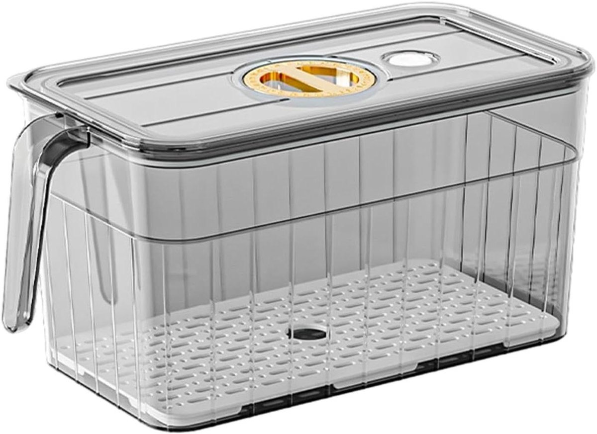 Koelkast Containers - Voedsel Opslag - Vers Houden - Met Tijdwijzer - Set van 3 - Groen