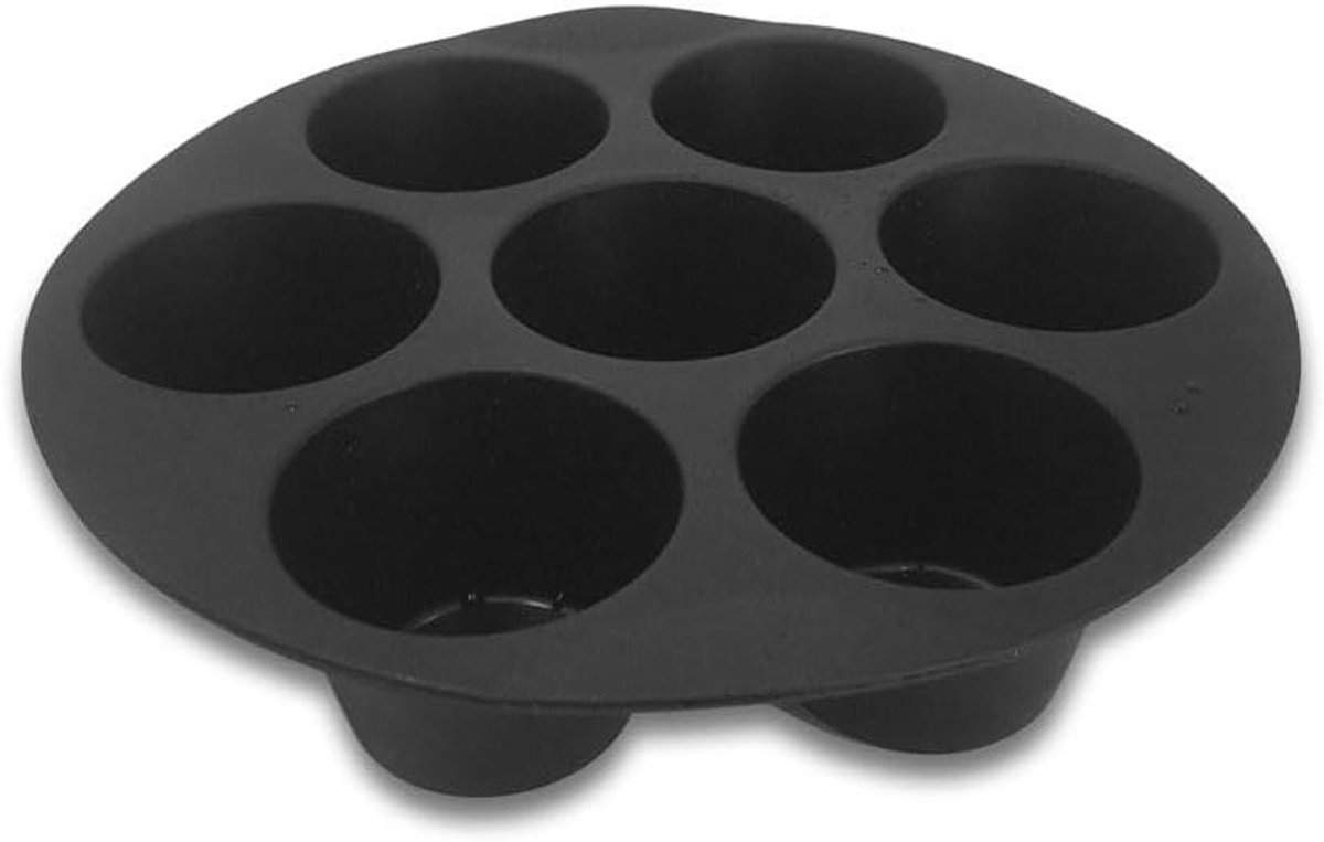 Bakvorm Muffin Pan - Cupcake Vorm - Bakken Maken - Hittebestendig Siliconen - 8 Inch - Grijs