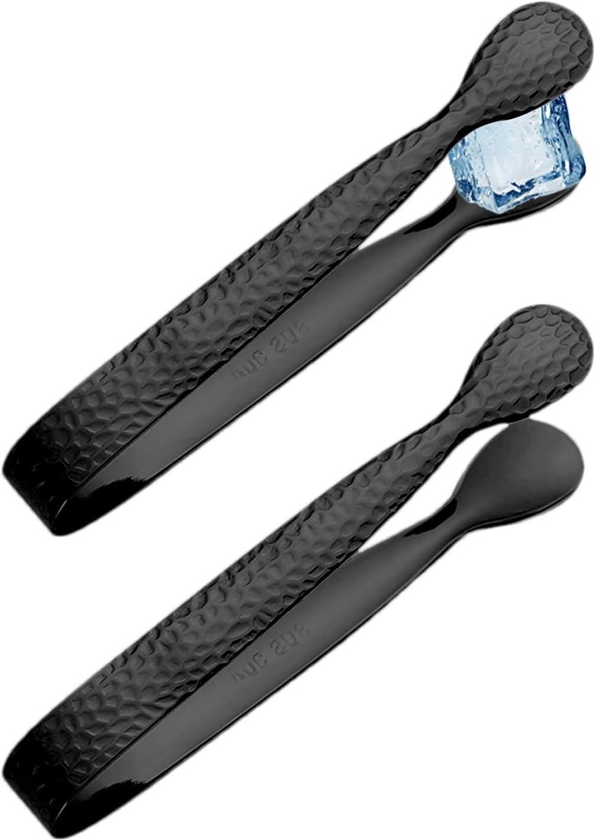 IJsklemmen - Bar Tools - Serveren van hapjes - Verstelbare greep - 2 stuks - Zwart