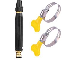 Waterpistool-drukspuit-Multifunctionele Hogedruk Tuinspuit - Regelbaar Spuitpistool voor Tuinslang - Waterspuit voor Autowassen, Tuinbesproeiing en Terrasreiniging - Universeel Opzetstuk - Lekvrij en Ergonomisch -5-delige set
