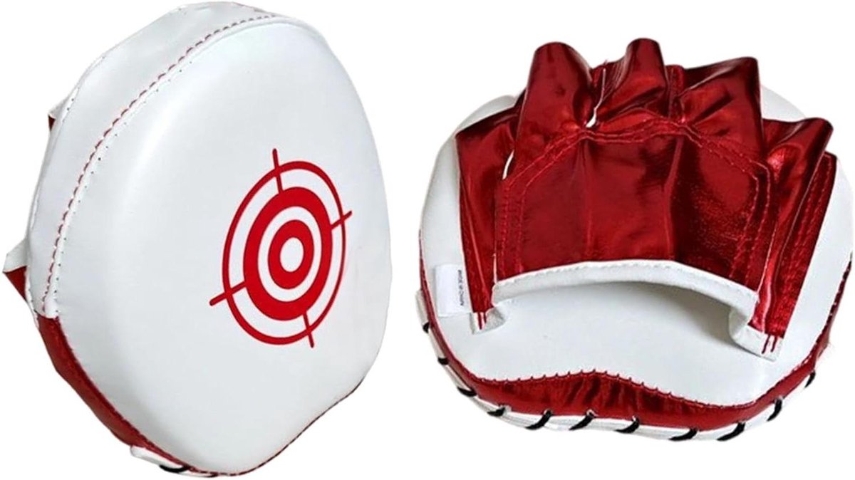 Kickboks Pads - Stootkussens Boksen - Trap Training - Optimale Kernbescherming - 16x17 cm - Rood