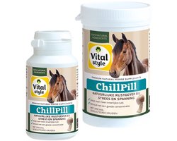 VITALstyle Chillpill - Paarden Supplement - Bij Stress En Spanning - Met o.a. Agaricus Blazei & Calcium - 60 stuks