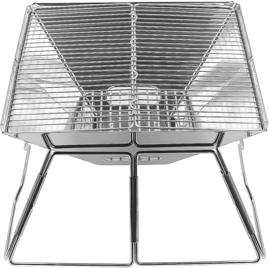 Opvouwbare Rvs BBQ Grill Draagbare Houtskool Barbecue - Picknick Tuin Koken - Outdoor Camping Reizen Bag Opbergtas van Merkloos — afbeelding 5