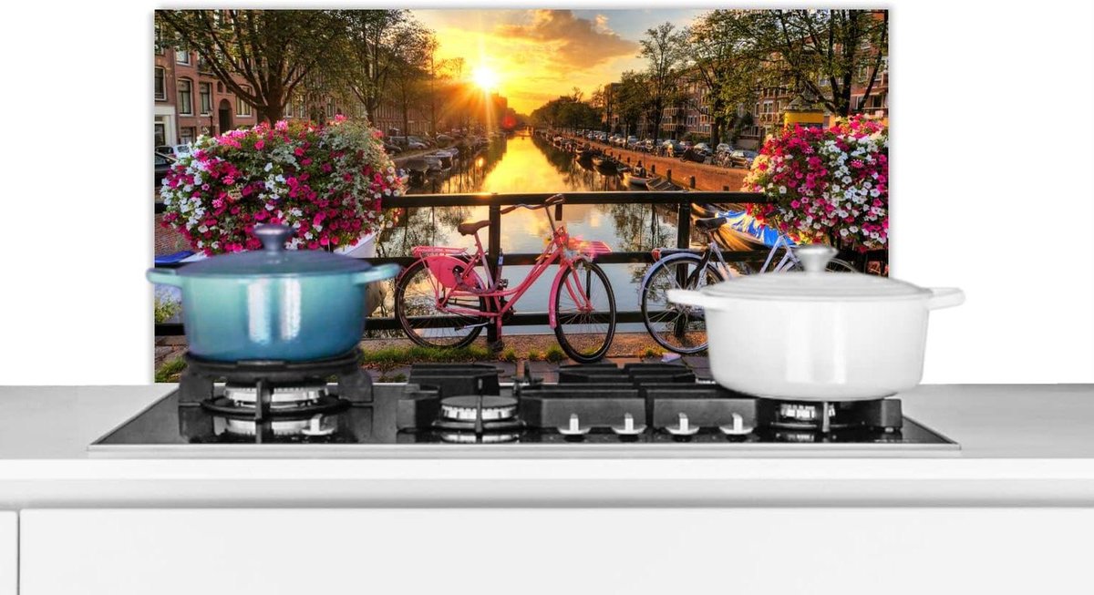 Keuken Spatscherm Spatwand Achterwand Kookplaat Beschermen Scherpe Fotoafdruk 90x45 cm Veelkleurig