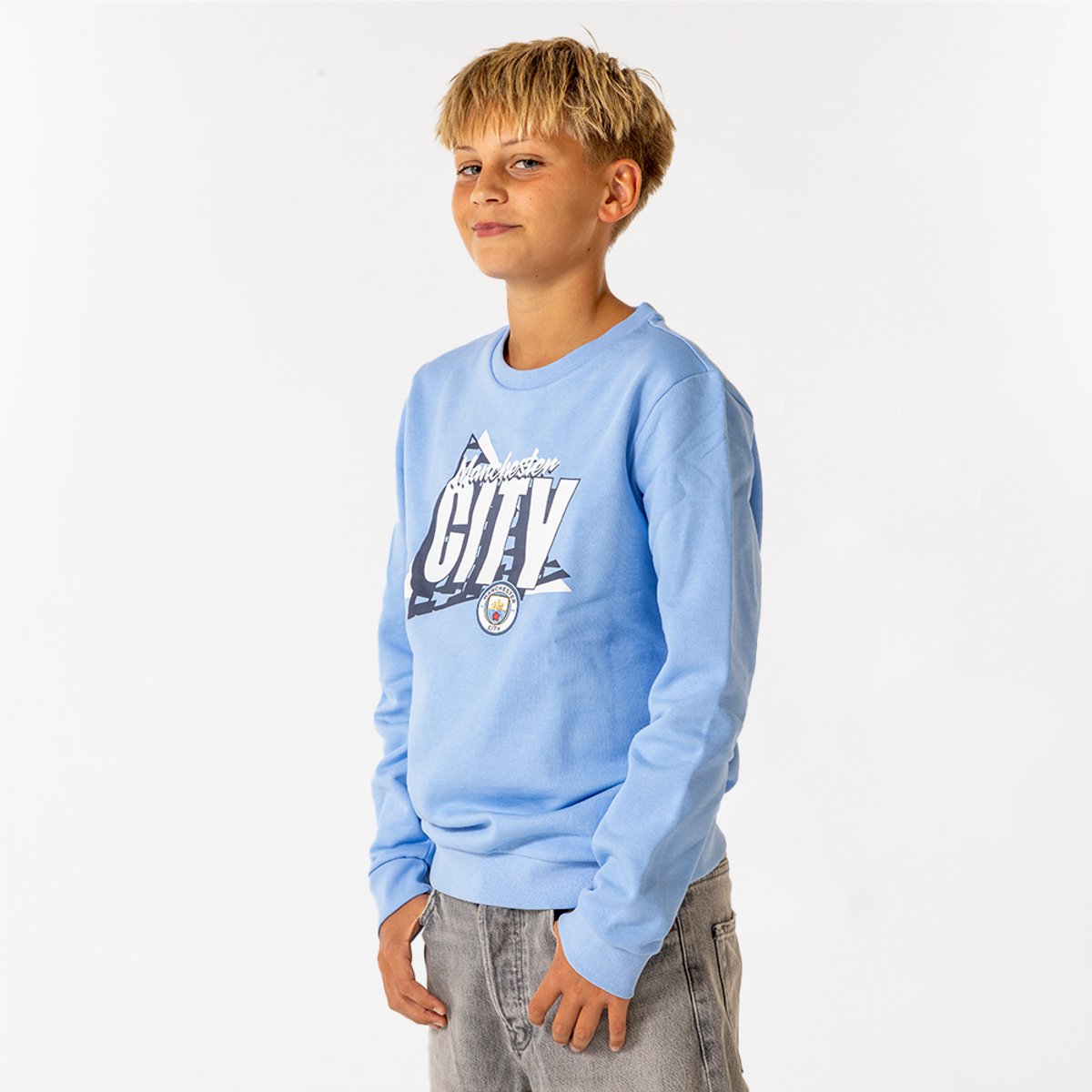 Manchester City Sweater Kinderen - Maat 116 - Jongens & Meisjes - Voetbalkleding - Man City - Fankleding - Voetbal - Trui - Officiële Merchandise
