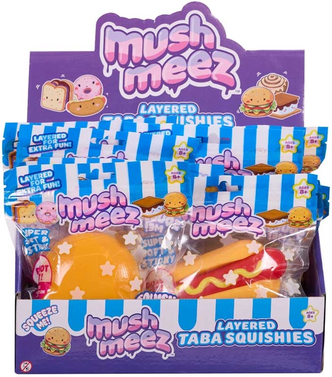 Mushmeez Layers Taba squishy - 1 exemplaar - Rage - Squeeze - Fidget - Knijp