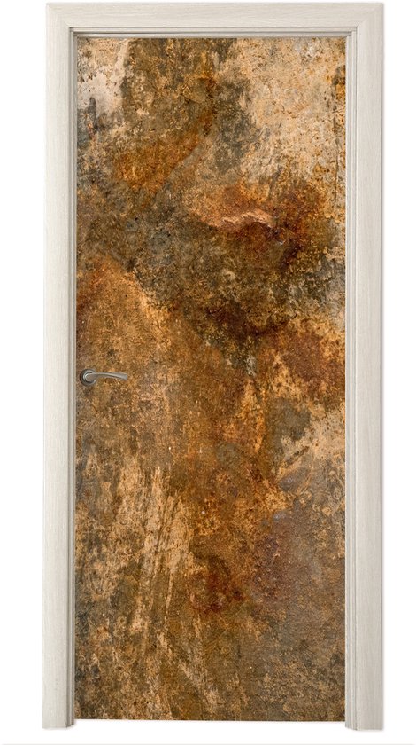 Autocollant de porte Métal - Rouille - Or - 95x215 cm - Affiche de porte