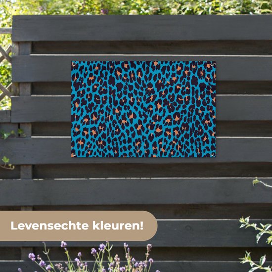 Posters de jardin Imprimé léopard - Design - Blauw - 90x60 cm