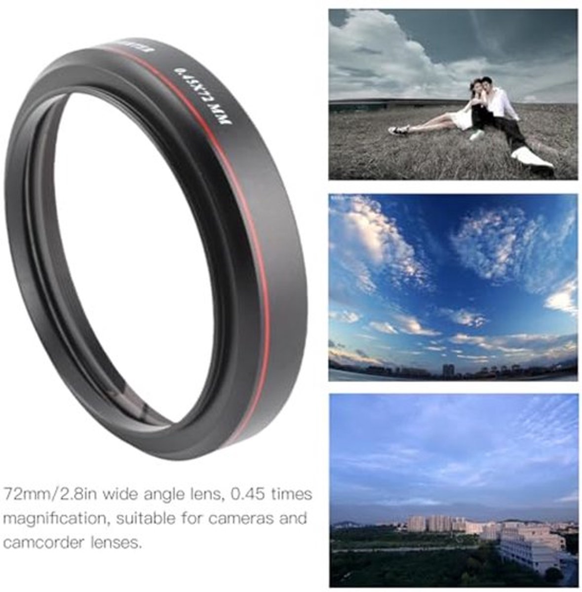 Ultra Dun 72Mm 0.45x Groothoeklensfilter voor Nikon: SLR Camera's en Camcorders Camera Fotografie Filter Kit Filters voor Verschillende Effecten