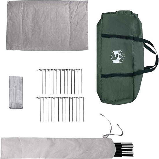 vidaXL - Tipi - Tent - Leger - Groen - 800 - x - 800 - x - 430 - cm - Polyester - en - Staal van Vidaxl — afbeelding 5