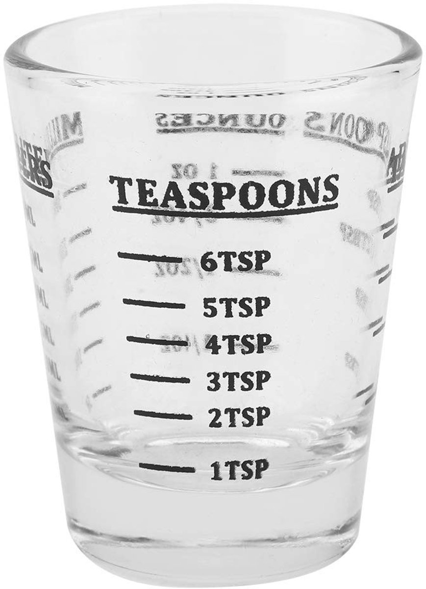 SMOAKEZ- Maatbeker Glas 1 Liter - Kleine Maatbeker - Transparant - Schaal OZ/ML/TSP/TBSP - Hoogwaardige Keukengereedschap - Capaciteit 30ml - Meetbeker