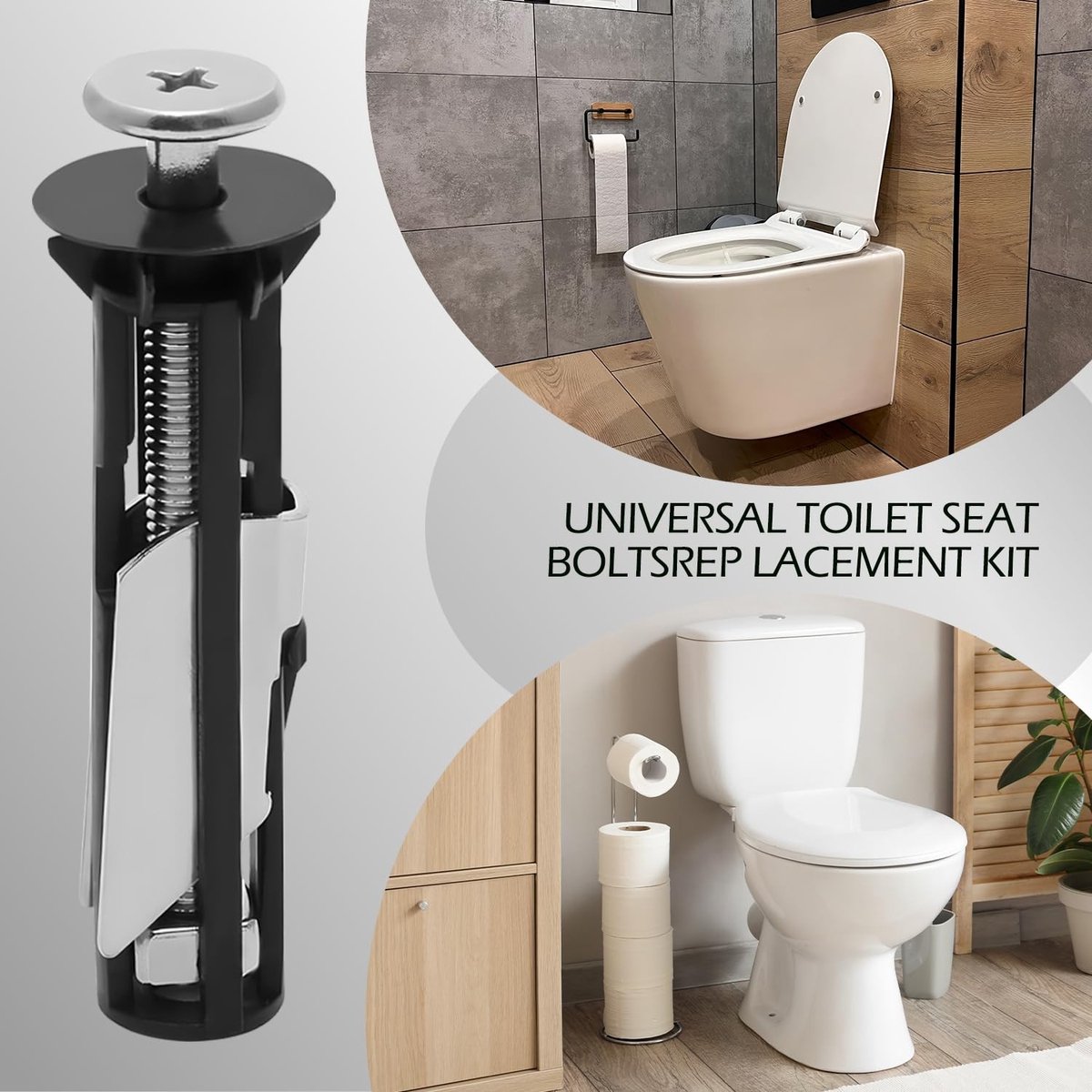 Dailygoods- Toiletbrilboutenset 2 Stuks - Zware Bevestigingsset - Snelontgrendelend - Roestvrij Staal - Betrouwbaar Vergrendelingsmechanisme - Langdurig Gebruik - Toiletbrilbevestiging