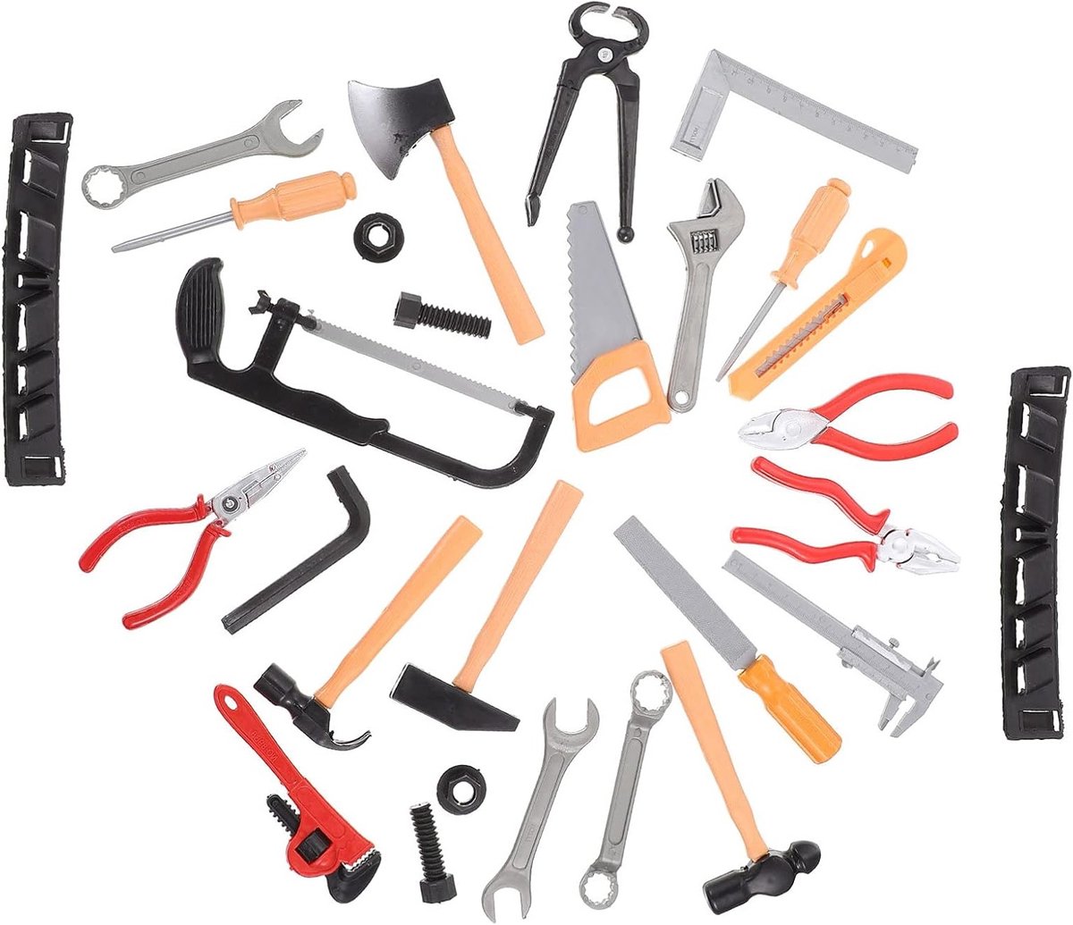 Set van 2 Kinder Gereedschappen, Speelgoed, Bouwgereedschap, Educatief Speelgoed voor Creatieve Spelervaringen