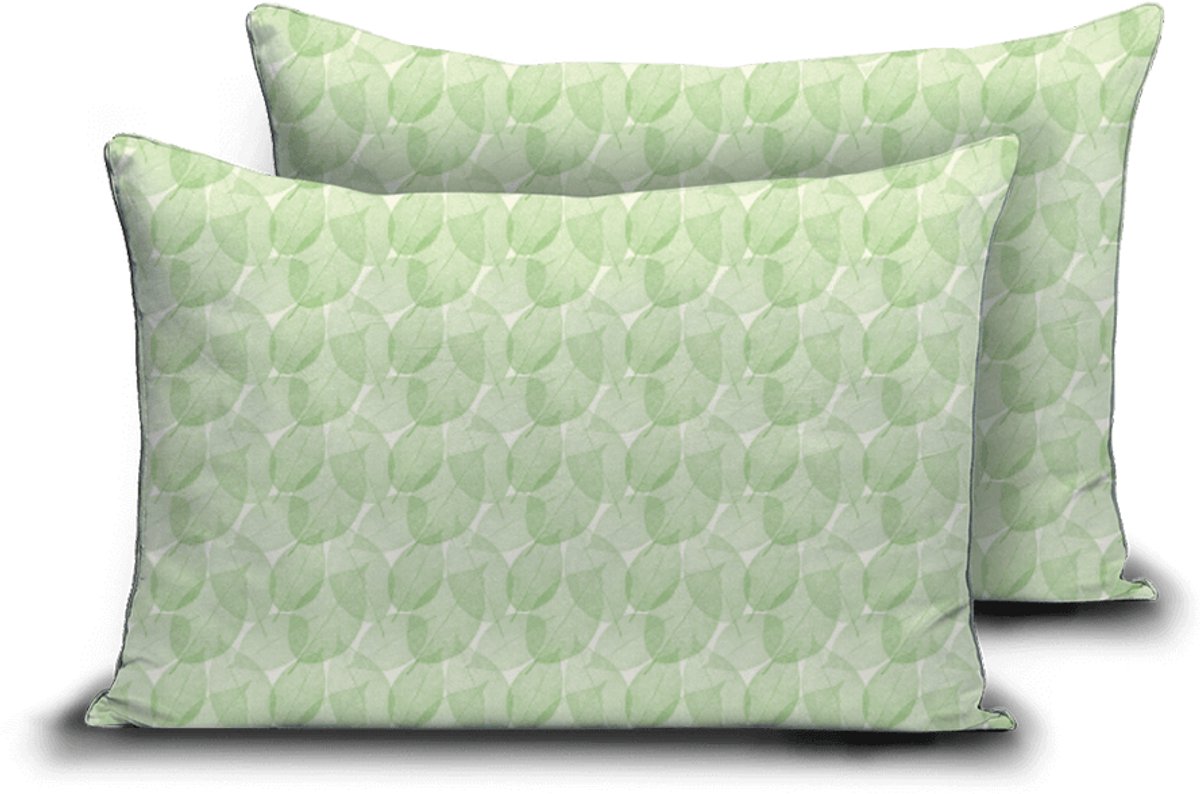 Zelesta Comfort Design Kussensloop Set van 2 - Fresh Leaf 80x80cm