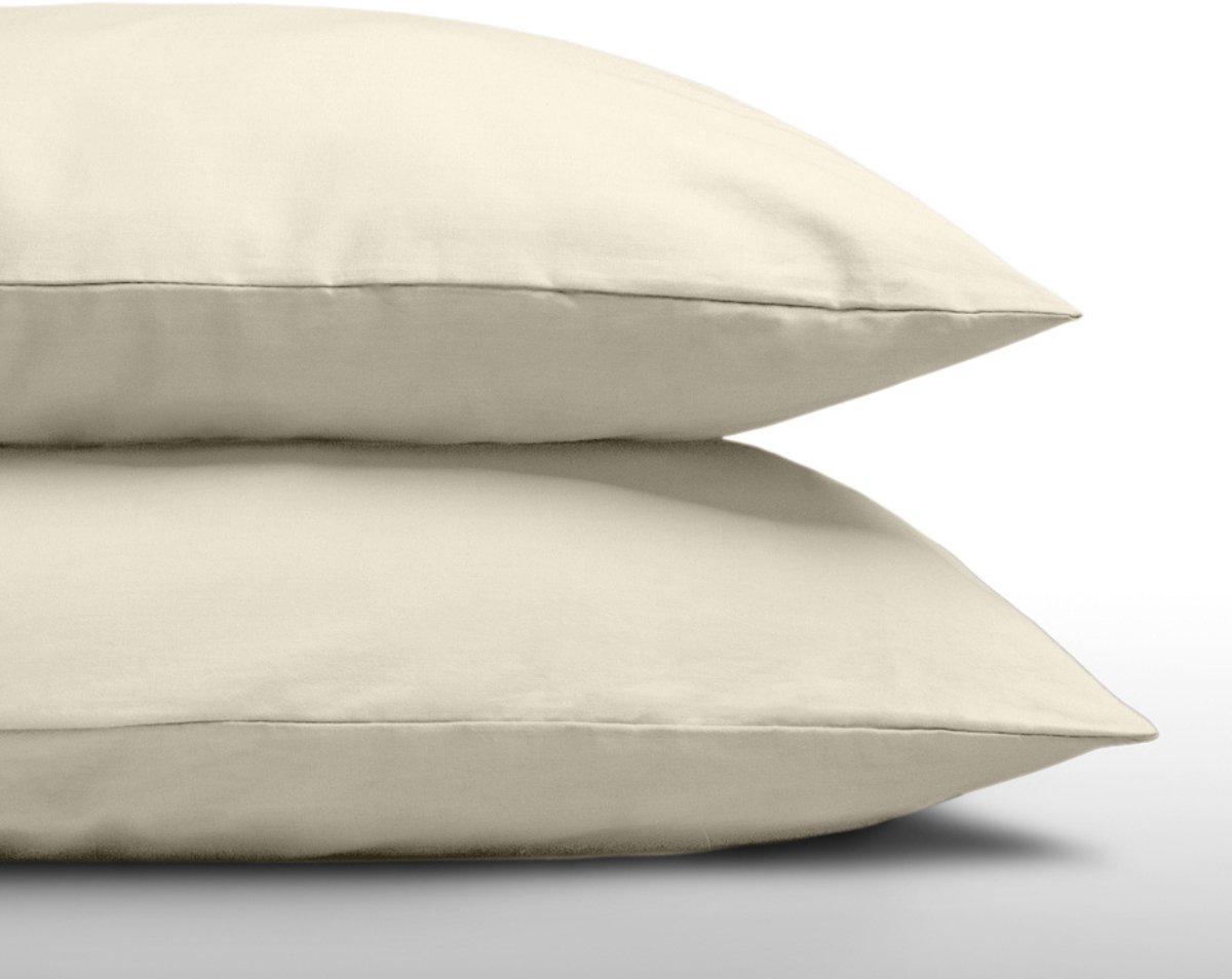 Zelesta Everyday Uni Kussensloop Set van 2 - Zandbeige 80x80cm