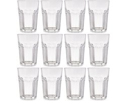 Vivalto Drinkglazen Vidrio - 12x stuks - 360 ml - transparant - glas - waterglazen - stapelbaar