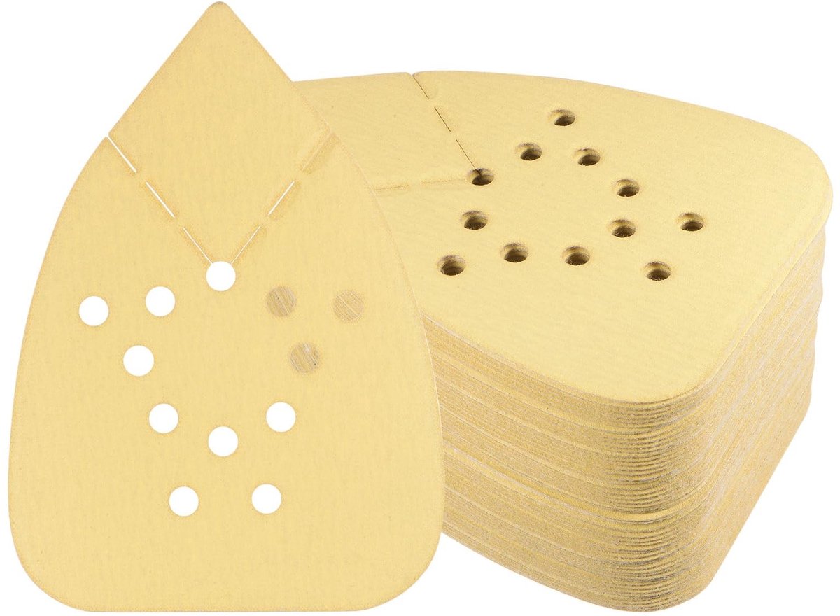 JHUBERS - Schuurpapier voor details - 50 stuks - Geschikt voor muisschuurmachine - Korrelgrootte 240 - Perfect voor meubels - 9 x 13 cm