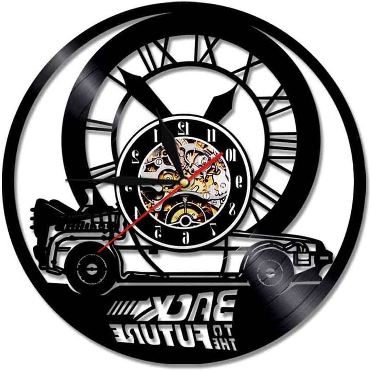 Unieke Wandklok met Auto Thema - Perfecte Decoratie voor Autoliefhebbers - Origineel Cadeau voor Auto Enthousiastelingen en Interieurverfraaiing