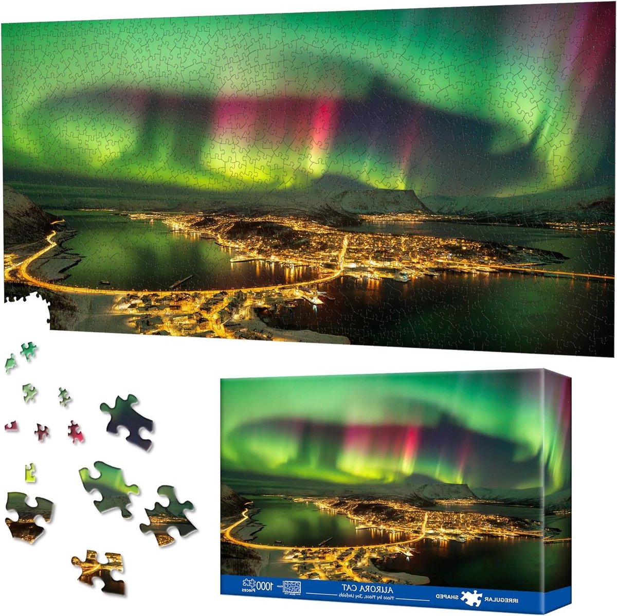 Noorse Fjorden Puzzel van 1000 Stukken - 41 x 80 cm - Unieke Vorm voor Volwassenen en Puzzel Enthousiastelingen, Perfecte Wanddecoratie