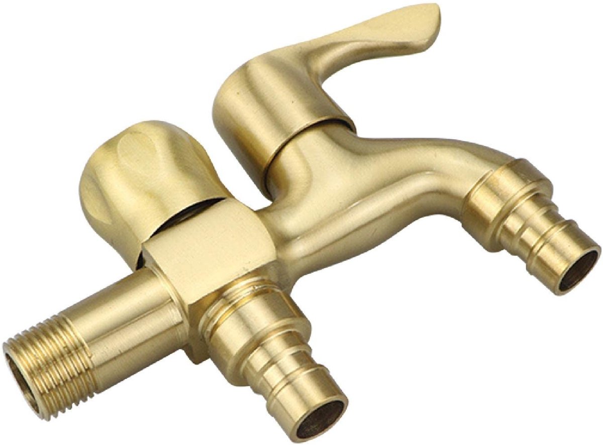 Dailygoods- Slangafsluitkraan 1/2 inch - Buitenkraan - Messing