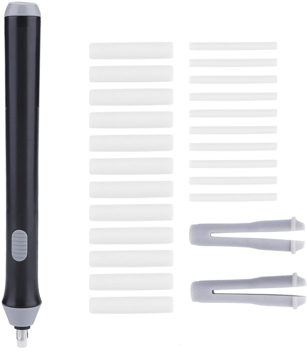 Dailygoods - Elektrische Gum - Automatisch en Draagbaar - Innovatief en Handzaam - Zwart - Ideaal voor Tekeningen en Notities - Perfect voor Studenten...