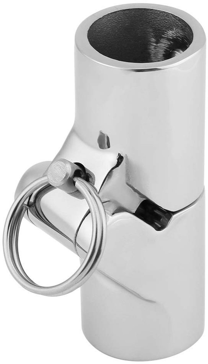 Dailygoods - Bootconnector Marine - Opklapbare draaikoppeling - Roestvrij staal - Zilver - Draadadapter - Geschikt voor buismontage